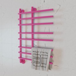 Полотенцесушитель водяной Элит Сталь Hairbrush фуксия 600x600 (нижнее слева)