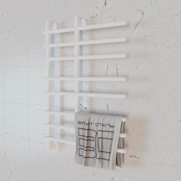 Полотенцесушитель водяной Элит Сталь Hairbrush белый 1000x500 (нижнее слева)