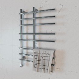 Полотенцесушитель электрический Элит Сталь Hairbrush хром 1300x600 (нижнее слева)