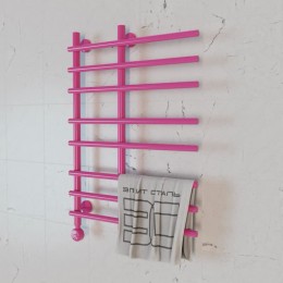Полотенцесушитель электрический Элит Сталь Hairbrush фуксия 1000x400 (нижнее слева)